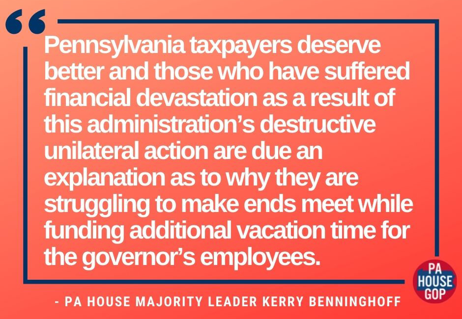 Benninghoff Blasts Wolf Administration Plan to Cost Taxpayers $100 Million for Paid Week-Long Vaccine Holiday 